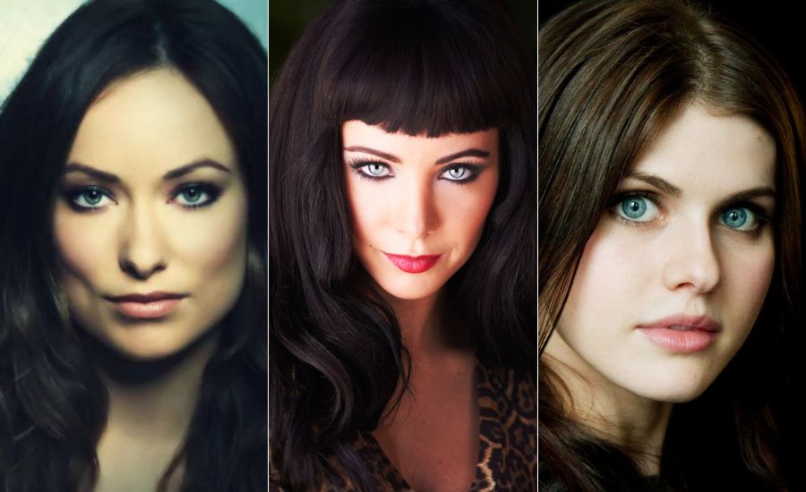 Top Actresses with Black Hair and Blue Eyes Today