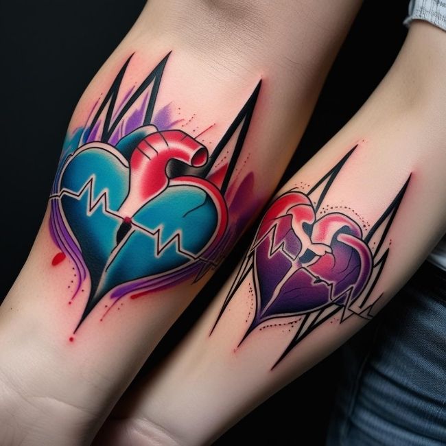Heartbeat or Soundwave Tattoos